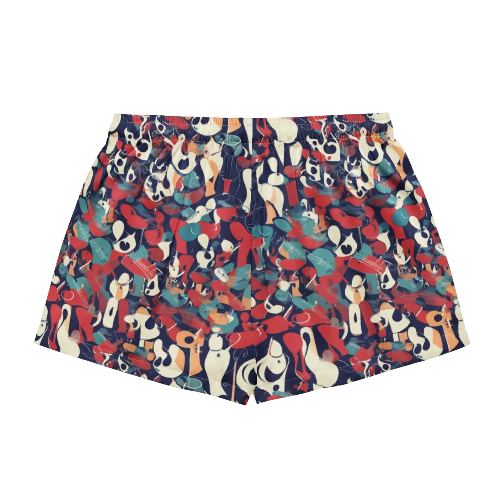 Crimson Cabaret on Women's Pajama Shorts — Back