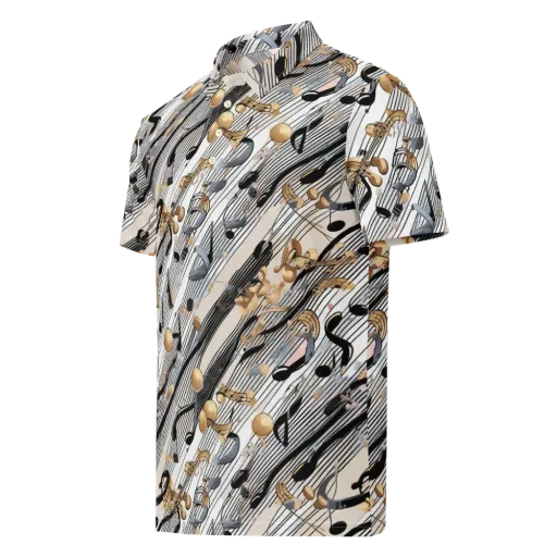 Gilded Rhythm on a Men's Slim Fit Polo Shirt