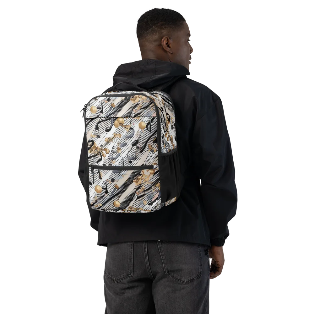 Gilded Rhythm on Utility Backpack — Back