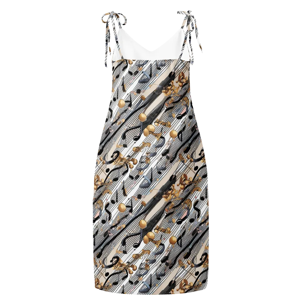 Gilded Rhythm on Slip Dress — Back