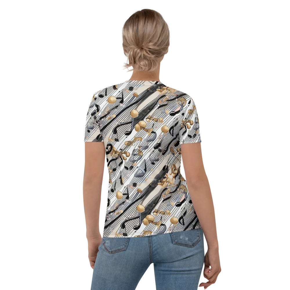 Gilded Rhythm on Women's Crew Neck T-Shirt — Back