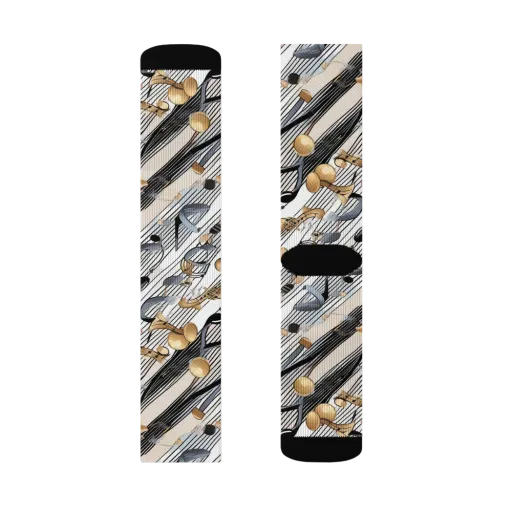 Gilded Rhythm on a Socks