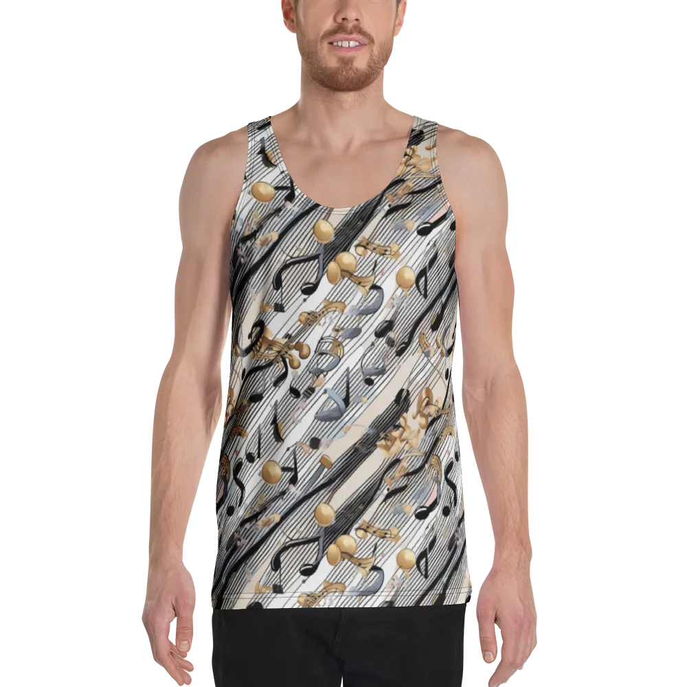 Gilded Rhythm on Men's Tank Top — Front