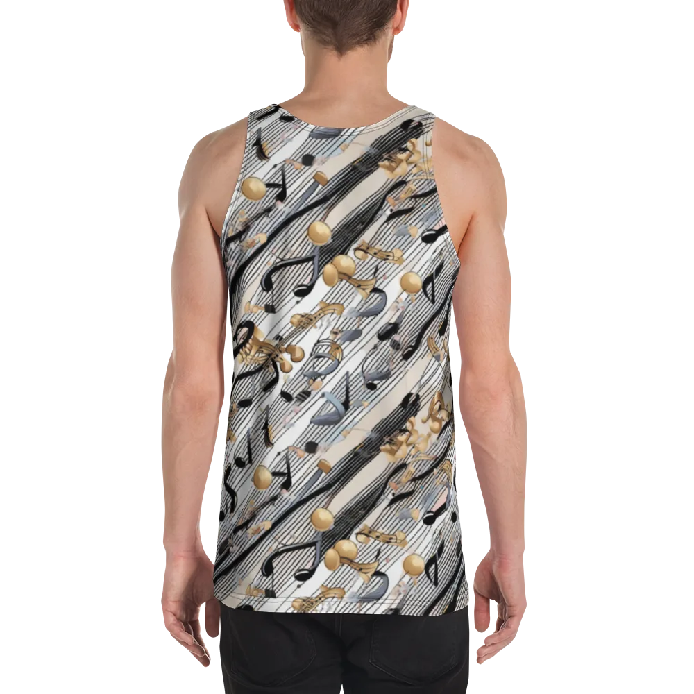 Gilded Rhythm on Men's Tank Top — Back