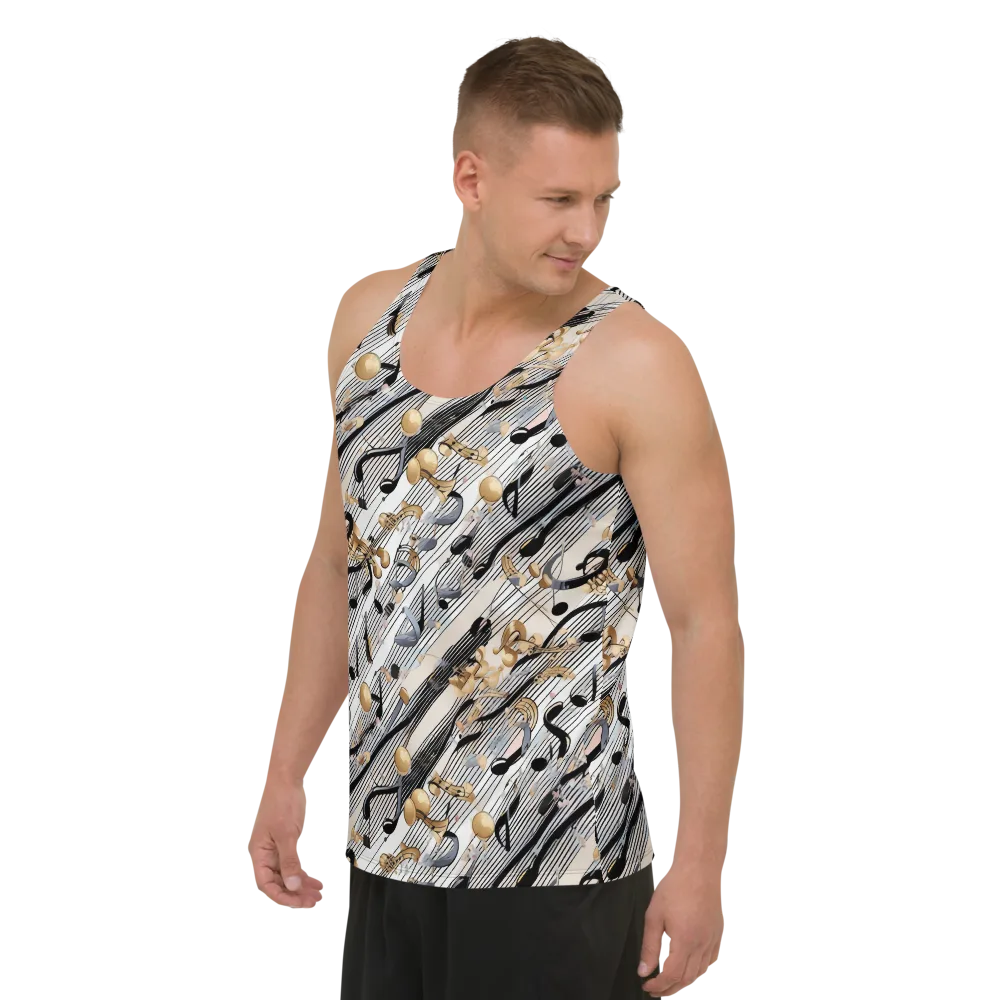 Gilded Rhythm on Men's Tank Top — Left Front