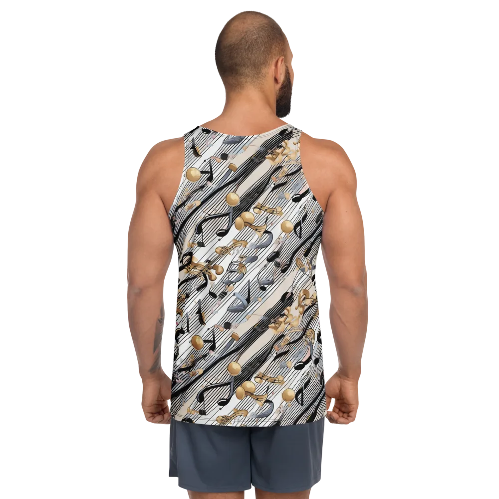 Gilded Rhythm on Men's Tank Top — Back