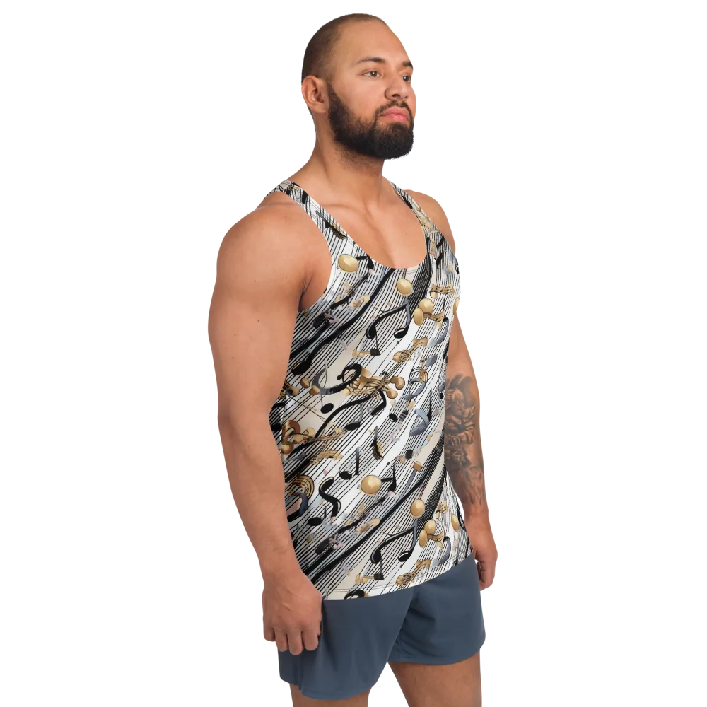 Gilded Rhythm on Men's Tank Top — Right Front