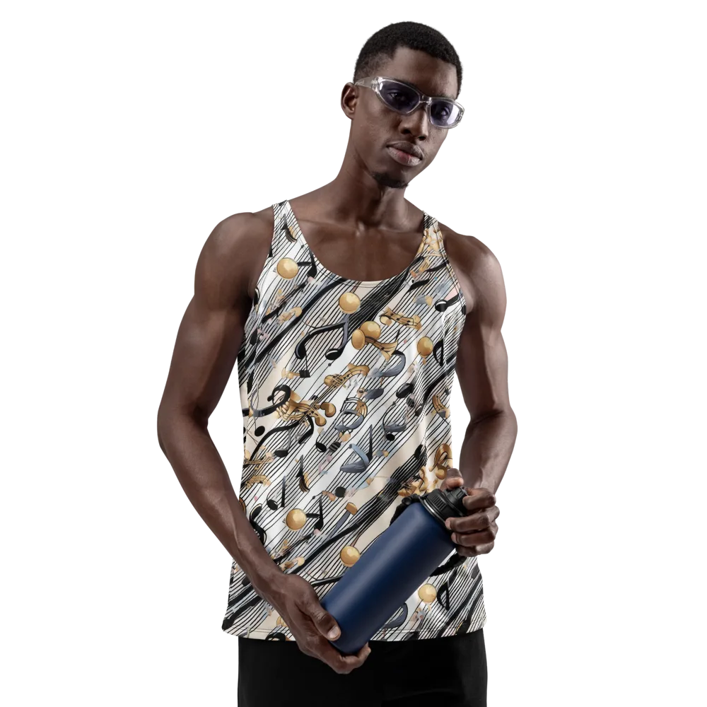 Gilded Rhythm on Men's Tank Top — Front