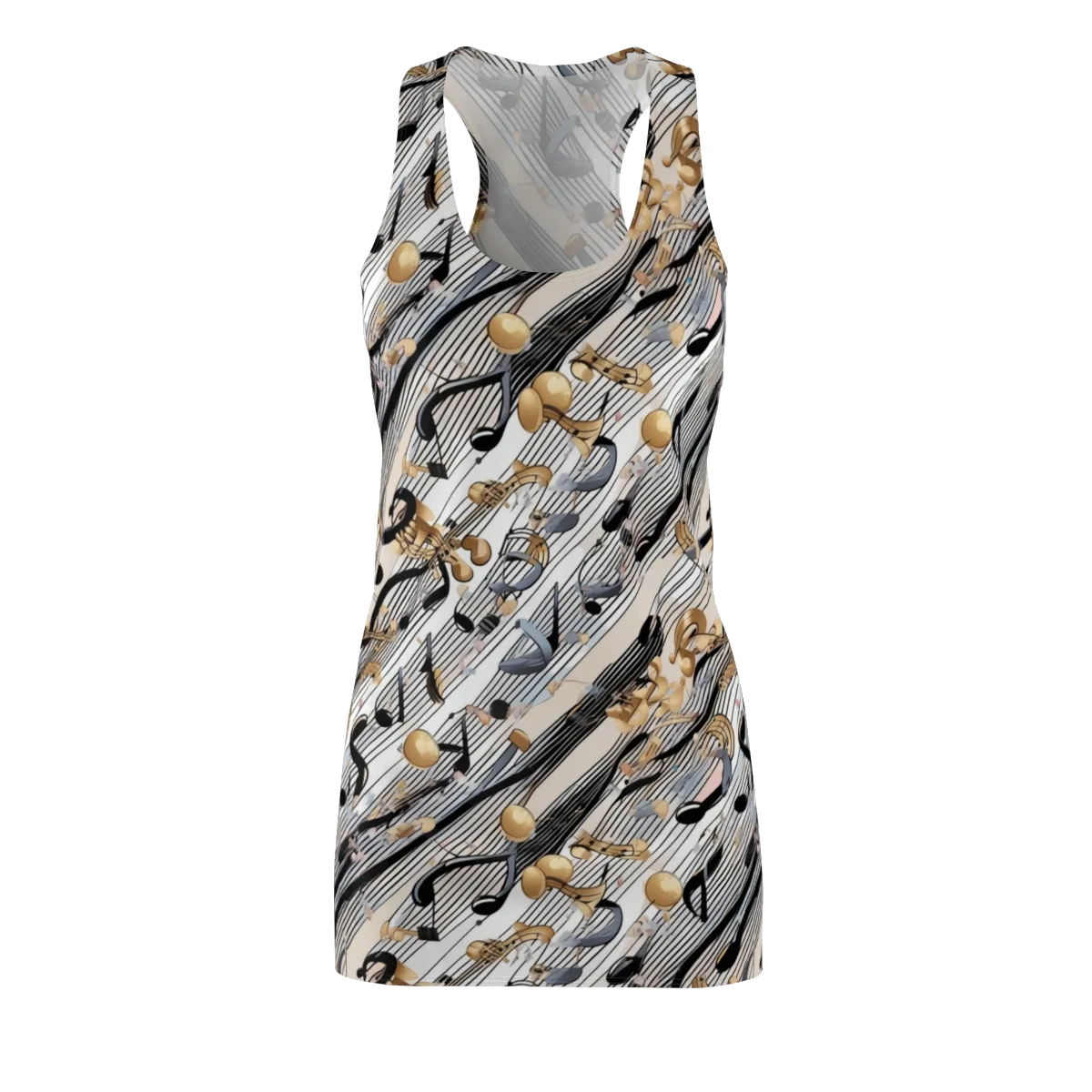 Gilded Rhythm on Racerback Dress — Front