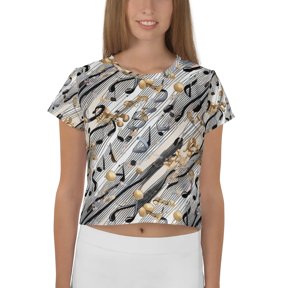 Gilded Rhythm on Crop Tee — Front