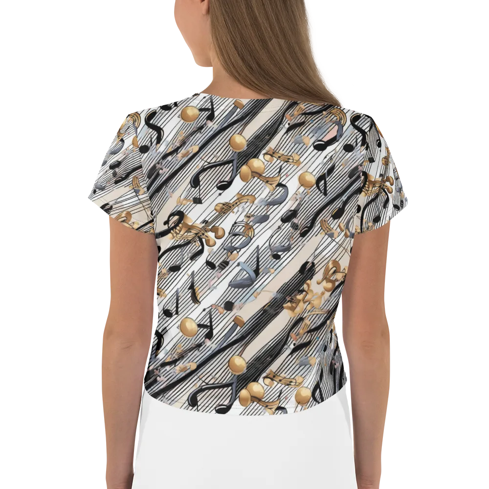 Gilded Rhythm on Crop Tee — Back