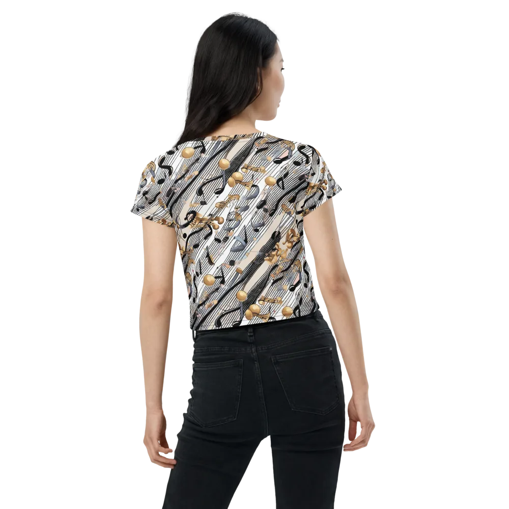 Gilded Rhythm on Crop Tee — Back