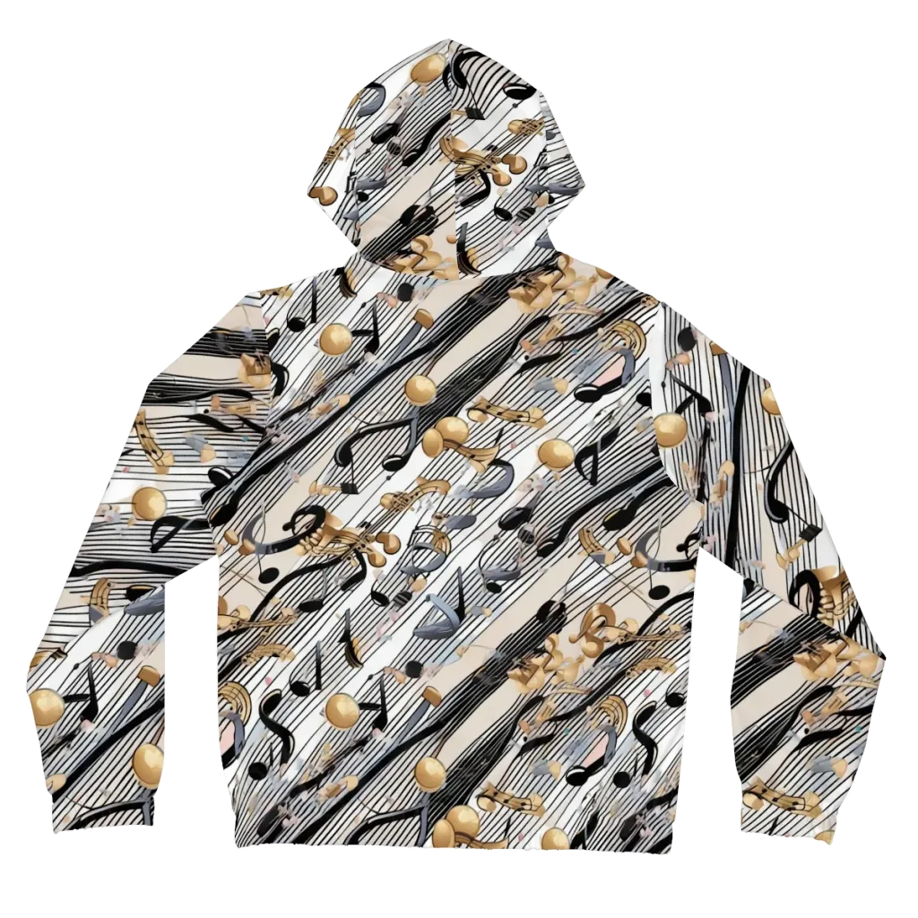 Gilded Rhythm on Women's Full-Zip Hoodie — Back