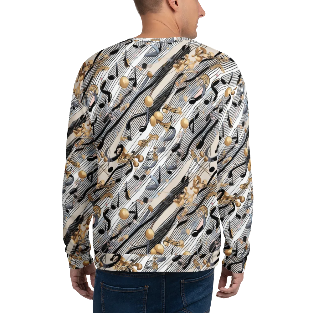 Gilded Rhythm on Sweatshirt — Back