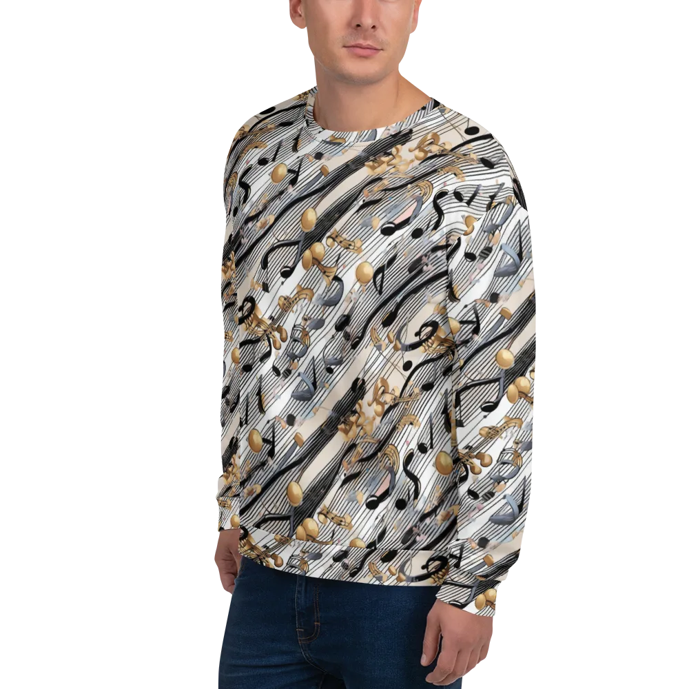 Gilded Rhythm on Sweatshirt — Left Front