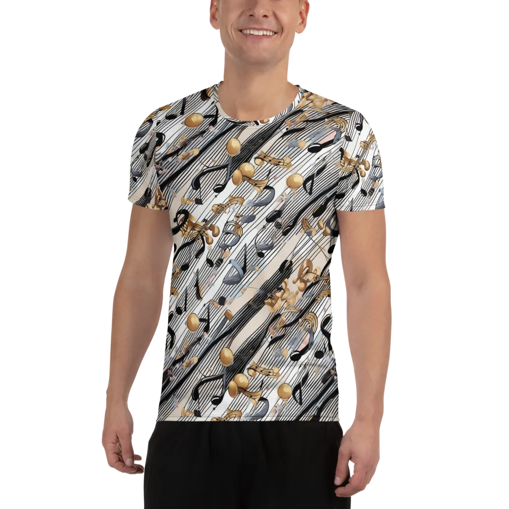 Gilded Rhythm on Men's Athletic T-Shirt — Front