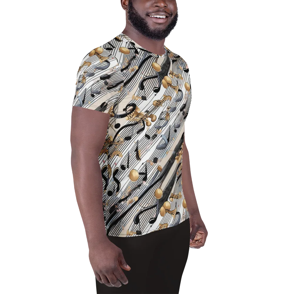 Gilded Rhythm on Men's Athletic T-Shirt — Right