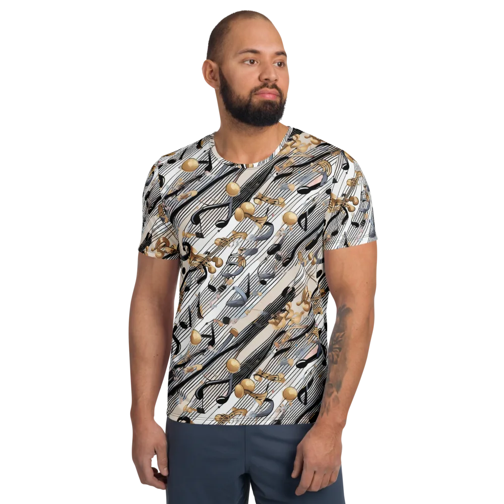 Gilded Rhythm on Men's Athletic T-Shirt — Front