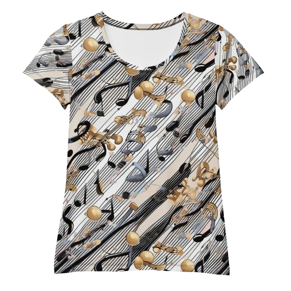 Gilded Rhythm on Women's Athletic T-Shirt — Front