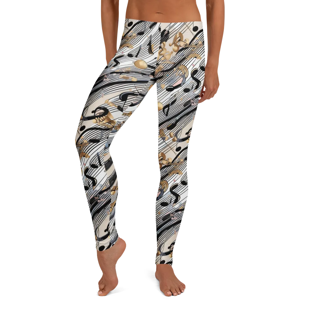 Gilded Rhythm on Leggings — Front