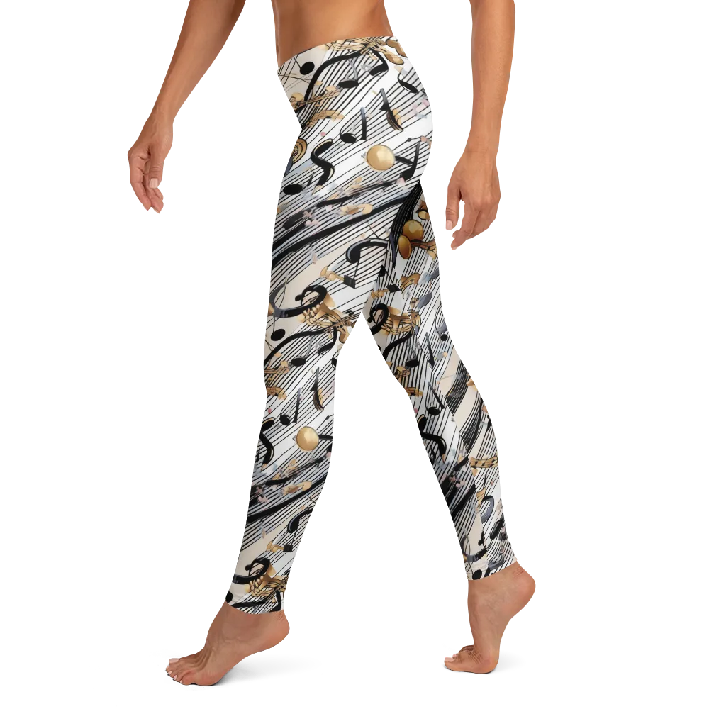 Gilded Rhythm on Leggings — Left
