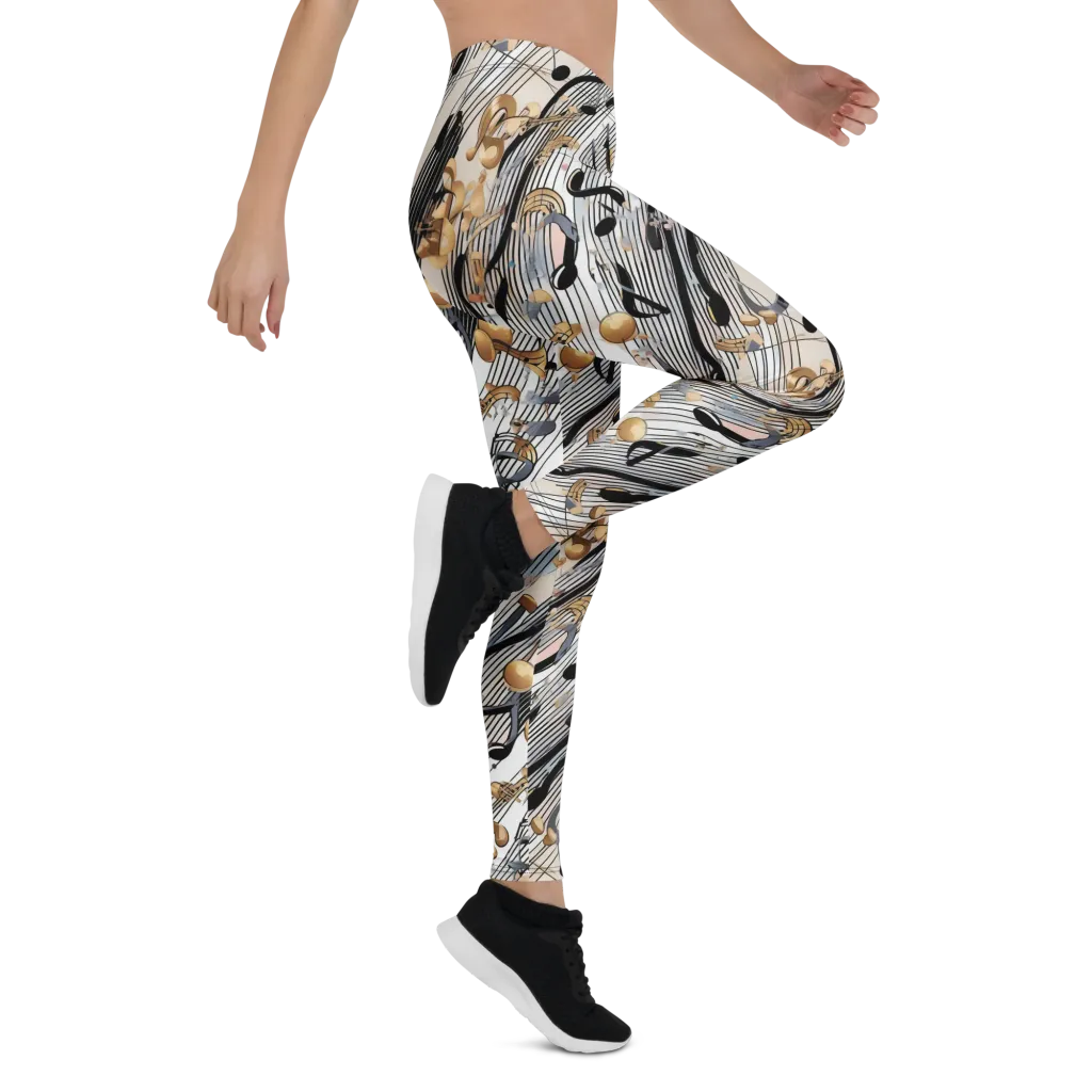 Gilded Rhythm on Leggings — Right