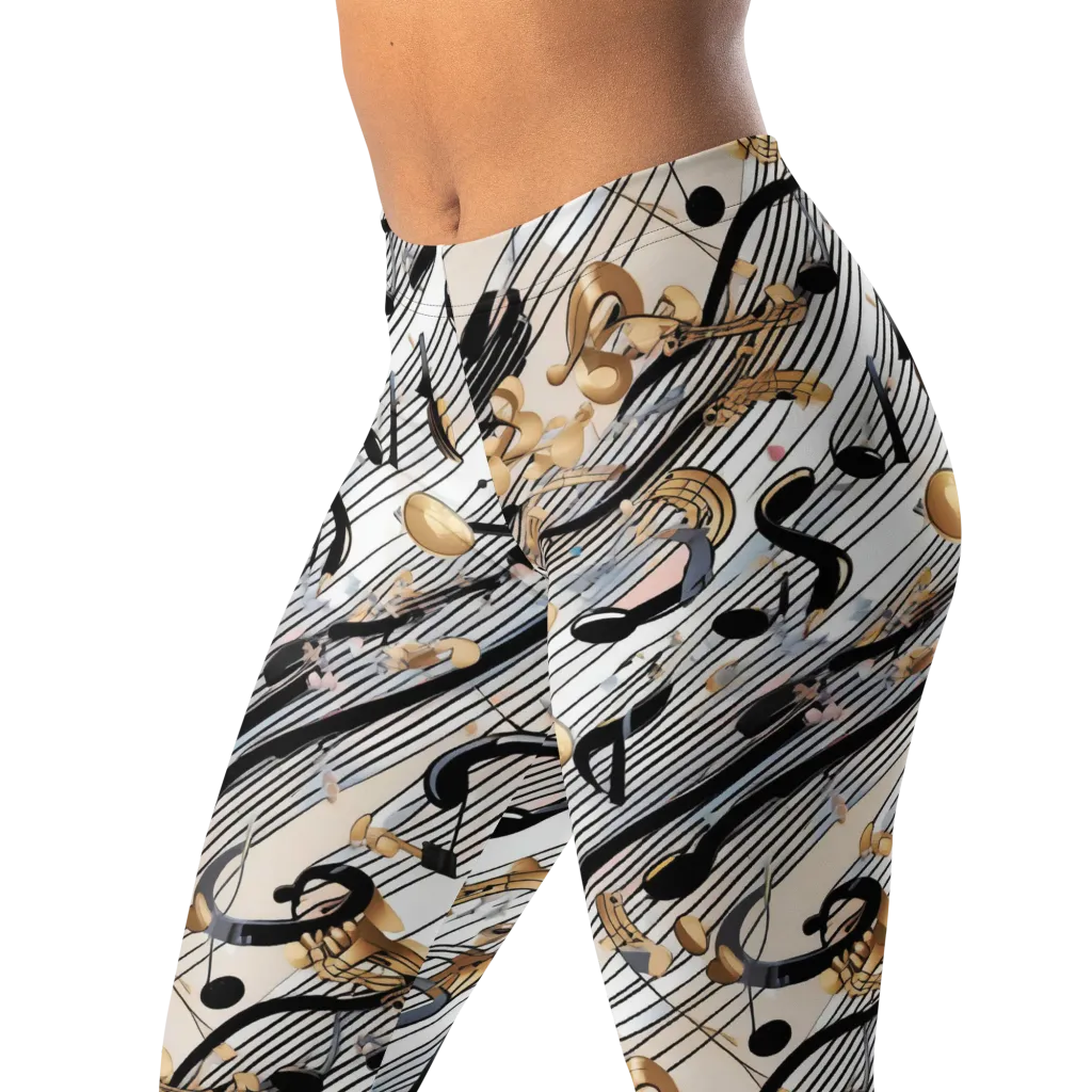 Gilded Rhythm on Leggings — Left Front