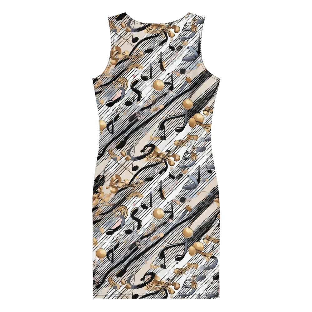 Gilded Rhythm on Bodycon Dress — Back