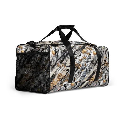 Gilded Rhythm on a Duffle Bag
