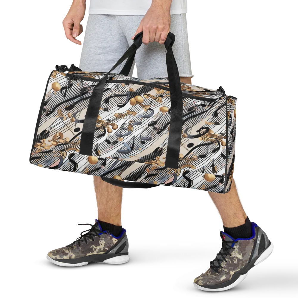 Gilded Rhythm on Duffle Bag — Front