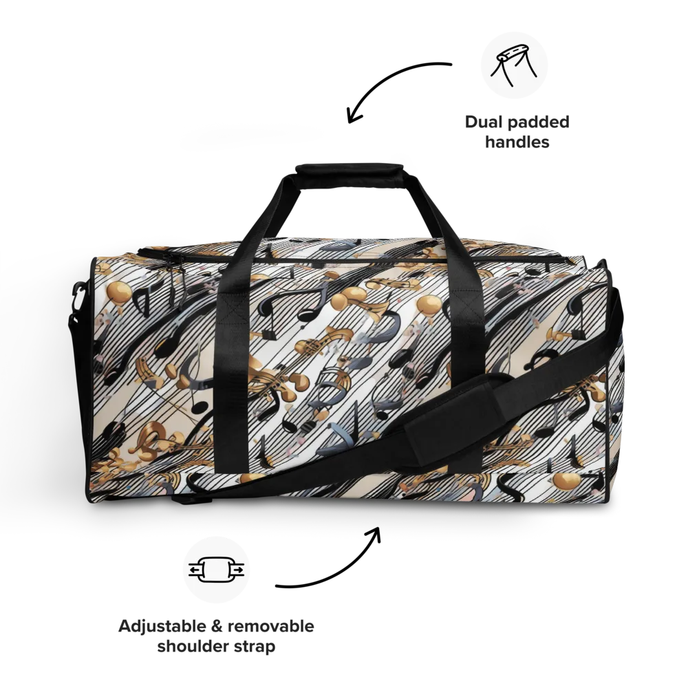 Gilded Rhythm on Duffle Bag — Front