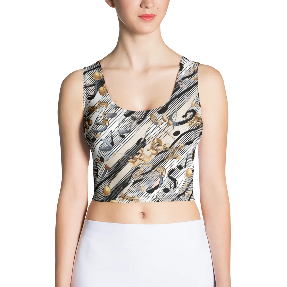 Gilded Rhythm on Crop Top — Front