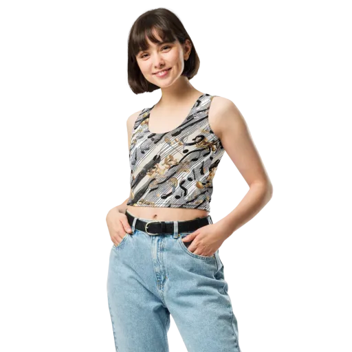 Gilded Rhythm on a Crop Top