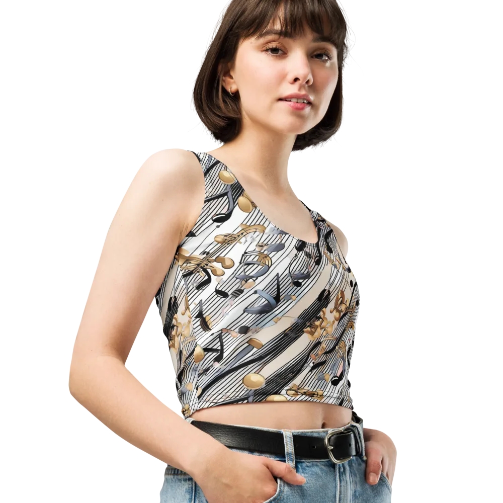 Gilded Rhythm on Crop Top — Right Front