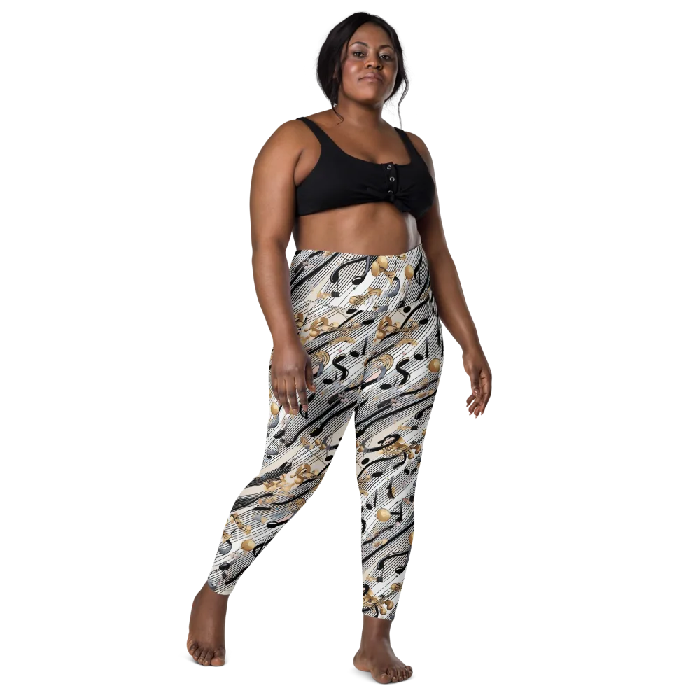 Gilded Rhythm on Leggings with Pockets — Front