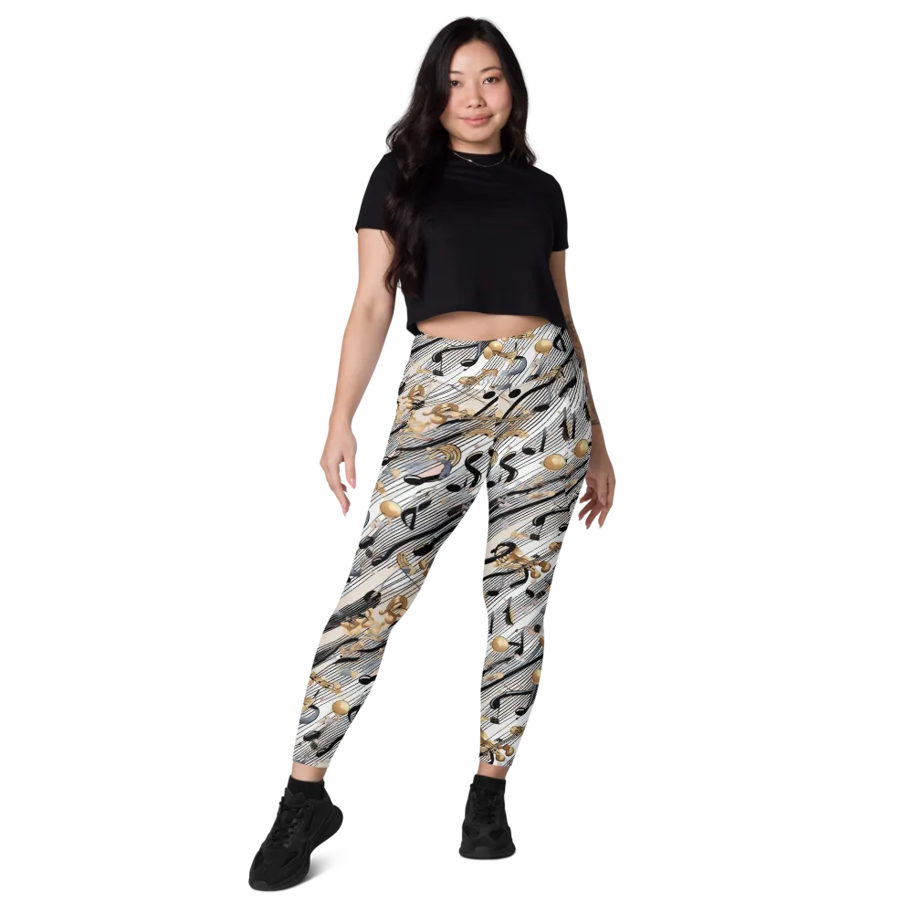 Gilded Rhythm on Leggings with Pockets — Front