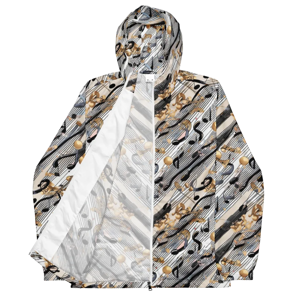 Gilded Rhythm on Men's Windbreaker — Front