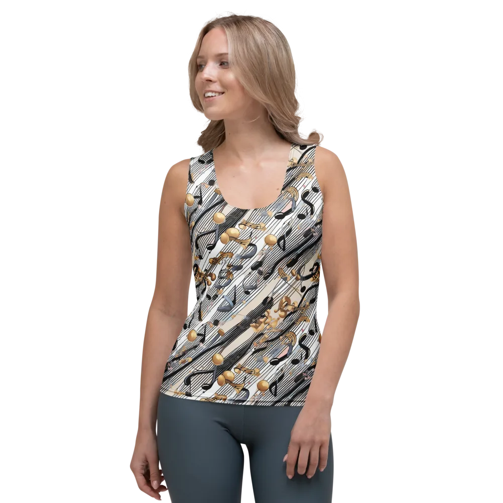 Gilded Rhythm on Women's Tank Top — Front
