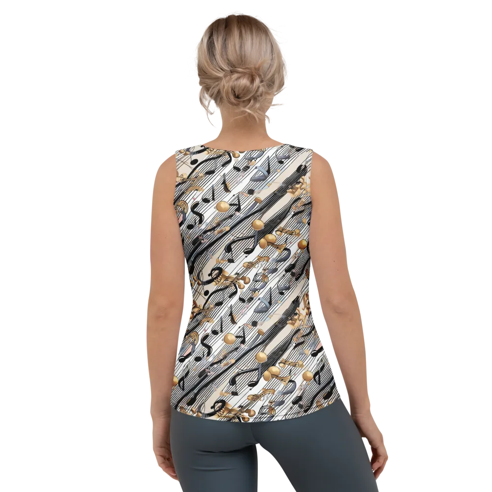 Gilded Rhythm on Women's Tank Top — Back