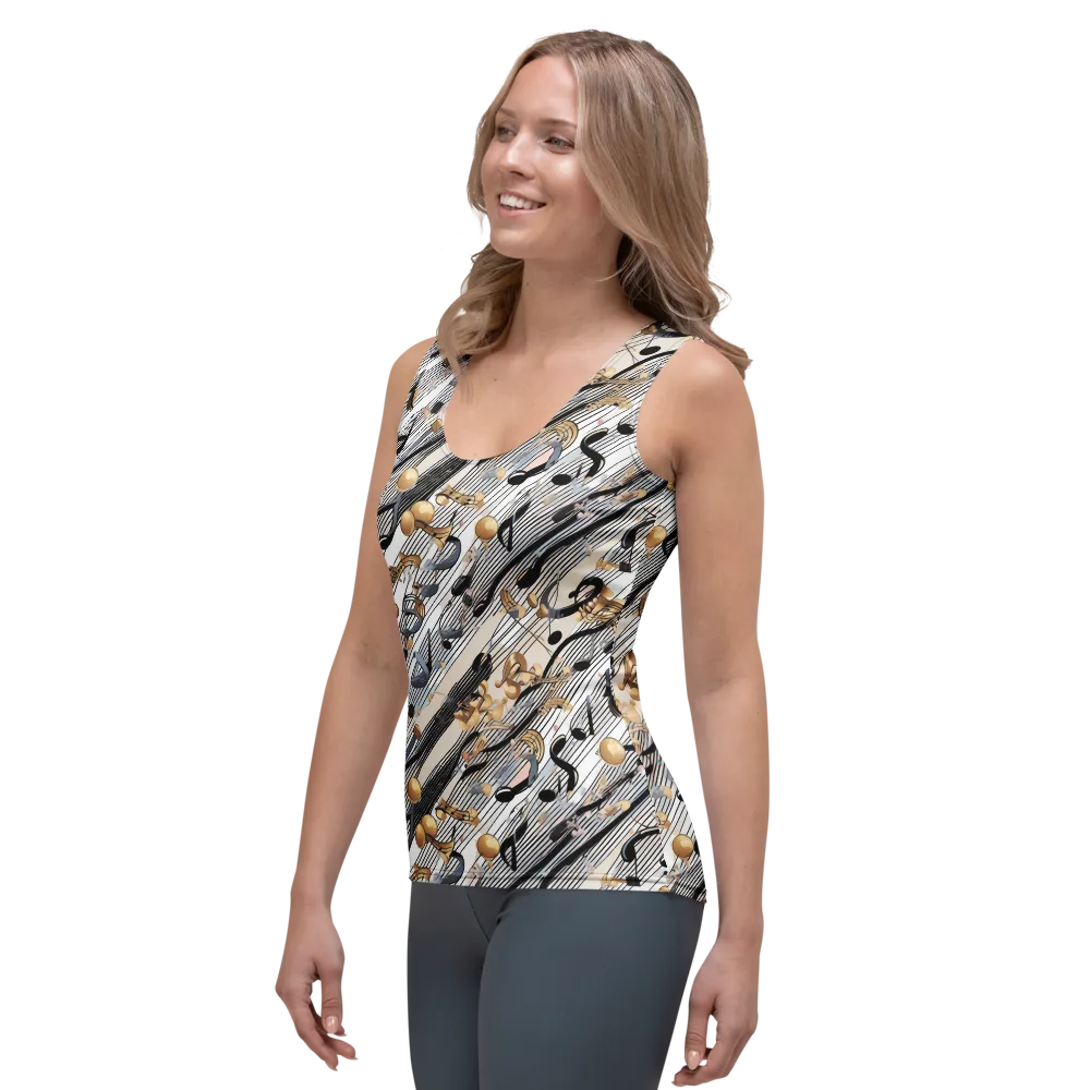Gilded Rhythm on Women's Tank Top — Left Front
