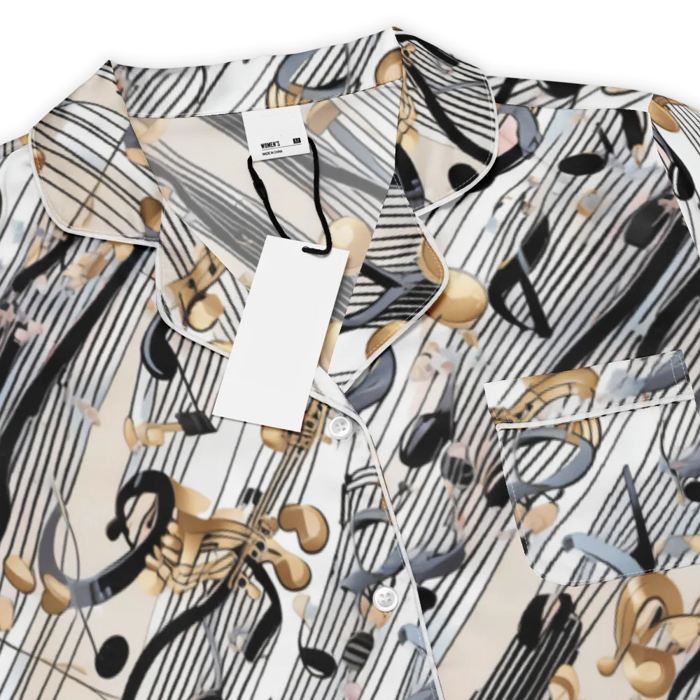 Gilded Rhythm on Women's Short Sleeve Pajama Top — Product details
