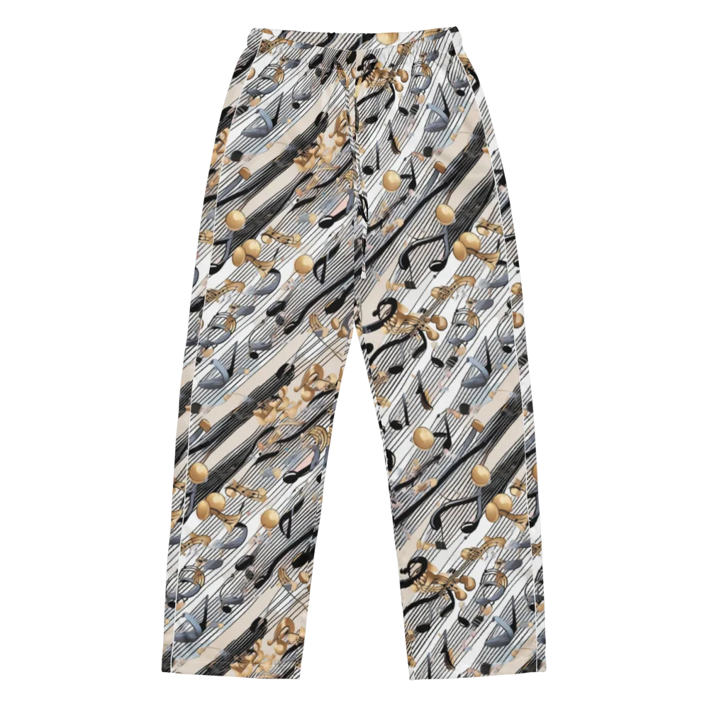 Gilded Rhythm on Women's Pajama Pants — Front