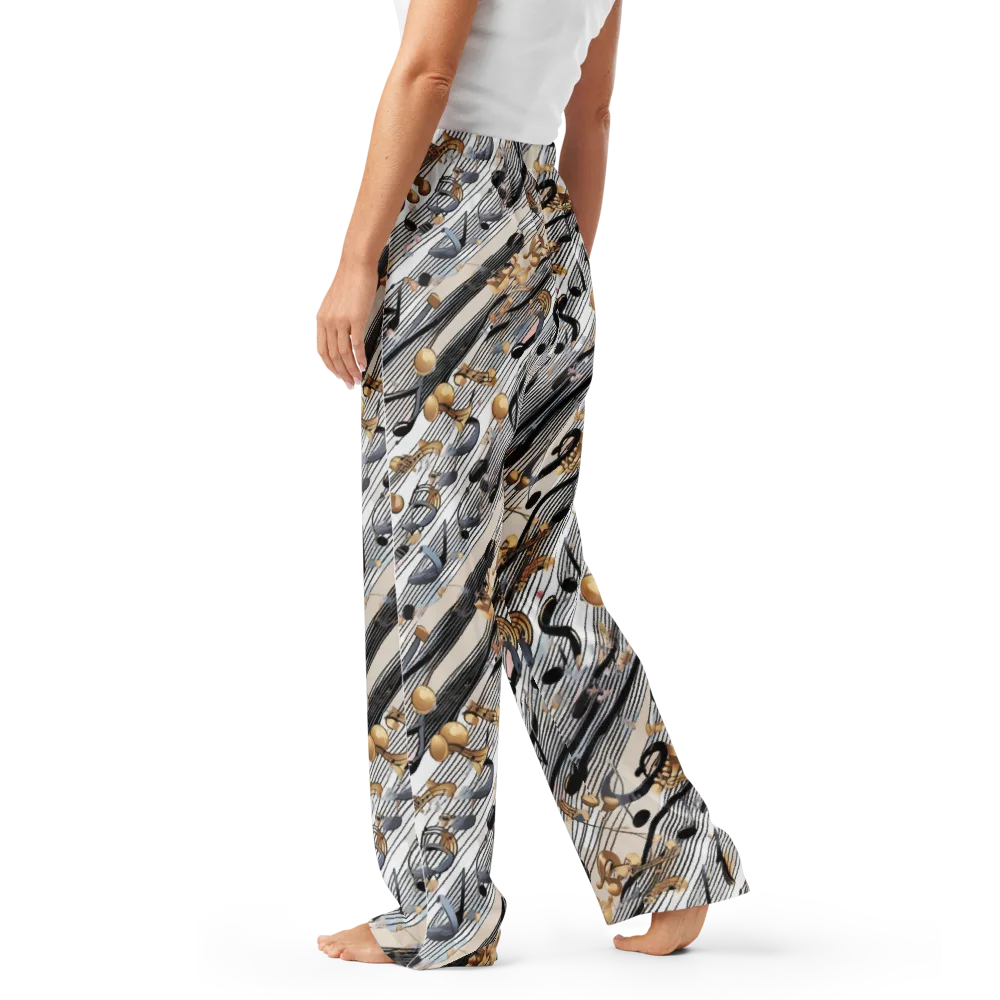 Gilded Rhythm on Women's Pajama Pants — Left