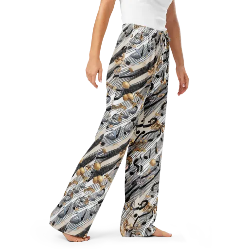 Gilded Rhythm on a Women's Pajama Pants