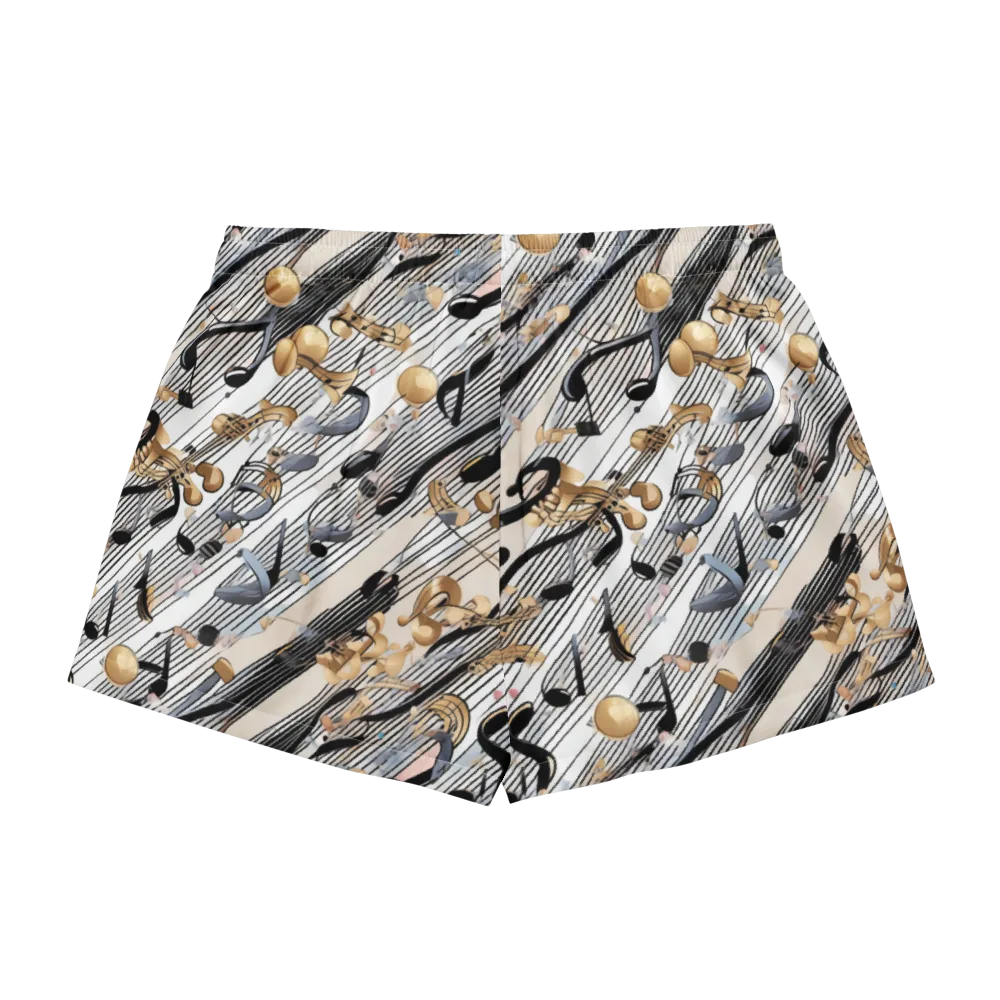 Gilded Rhythm on Women's Pajama Shorts — Back