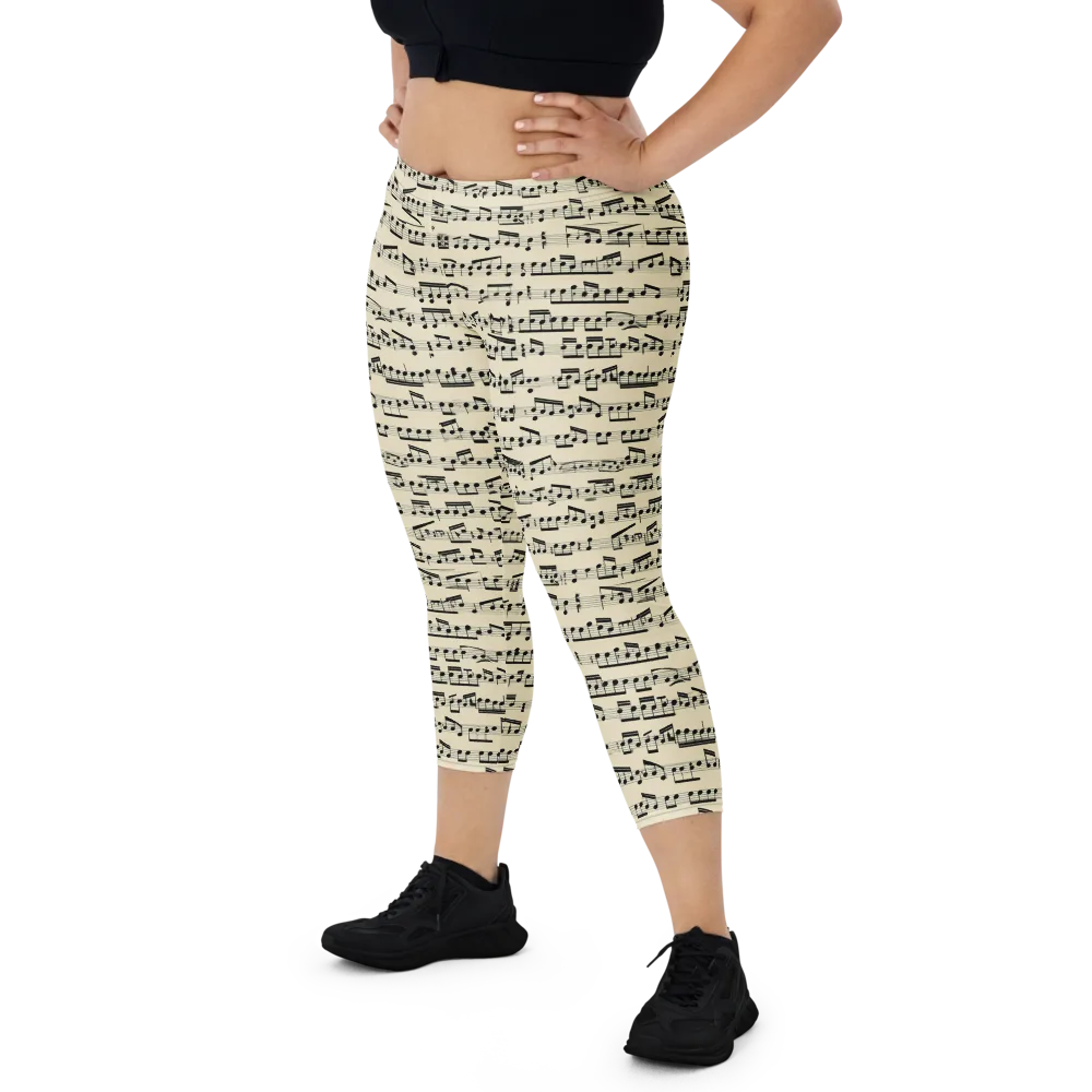 Ivory Sonata on Capri Leggings — Front