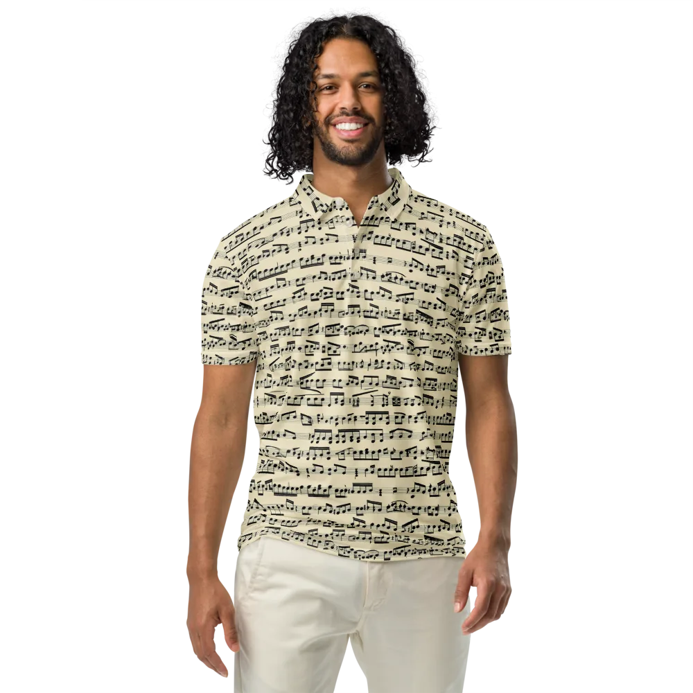 Ivory Sonata on Men's Slim Fit Polo Shirt — Front