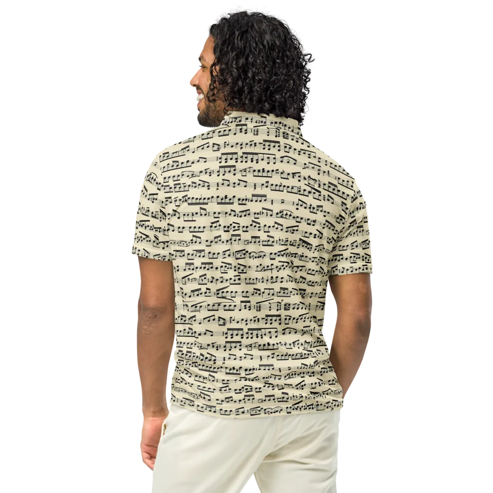 Ivory Sonata on Men's Slim Fit Polo Shirt — Back