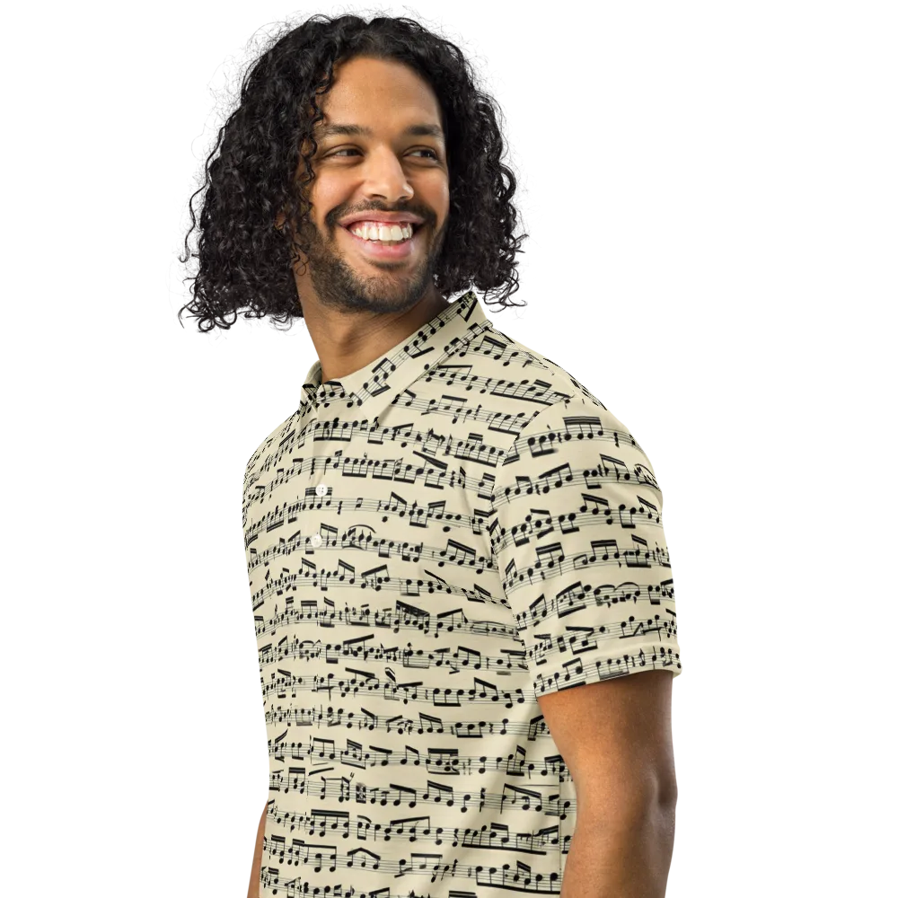 Ivory Sonata on Men's Slim Fit Polo Shirt — Left Front