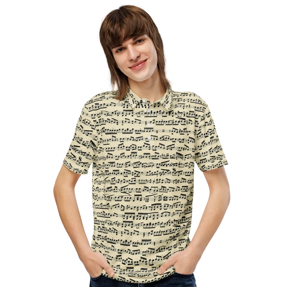 Ivory Sonata on Men's Slim Fit Polo Shirt — Front